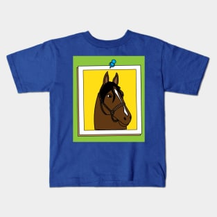 Horses Rider Pony Girl Kids T-Shirt